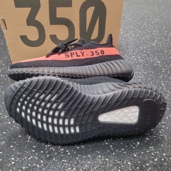 Adidas Yeezy 350 V2 Core Black Red Men's Size 5.5 BY9612 - Picture 7 of 8